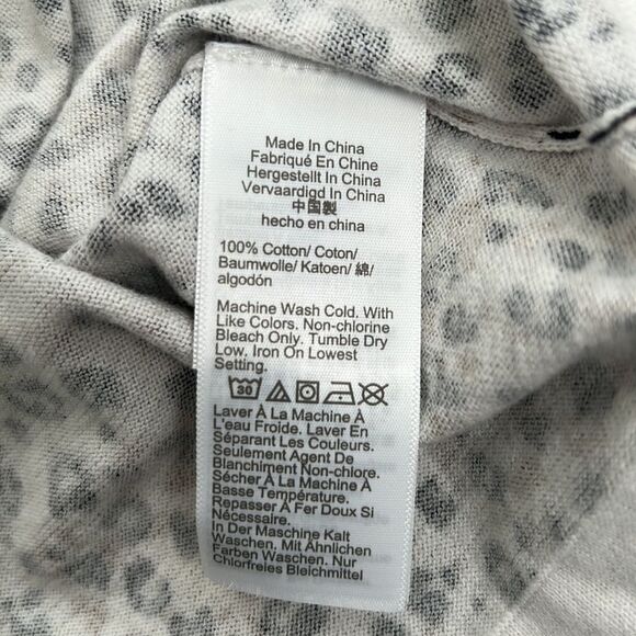 J.CREW Teddie Sweater Sz XXS Lightweight Leopard Print Shadow Cat Neutral Animal - Picture 8 of 12